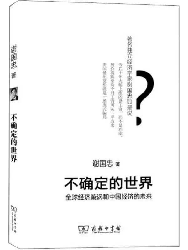 图片[1]-不确定的世界：全球经济旋涡和中国经济的未来 [經濟管理] [电子书]-PanHub