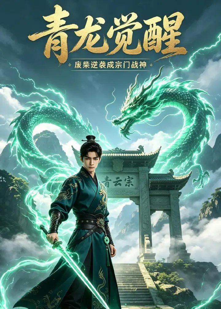 图片[1]-青龙觉醒废柴逆袭成宗门战神 (12集) AI短剧 | 短剧-千尺浪