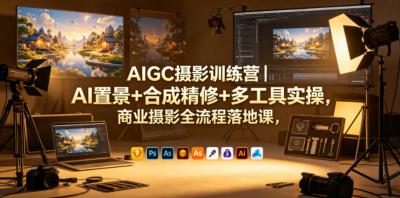 AIGC摄影训练营，AI置景+合成精修+多工具实操-千尺浪