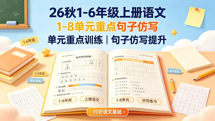 26秋1-6年级上册语文1-8单元重点句子仿写-千尺浪