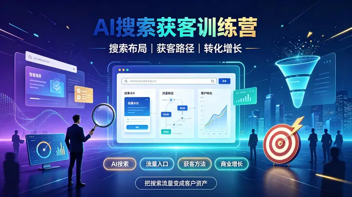 AI搜索获客训练营，抢占智能搜索流量入口-千尺浪