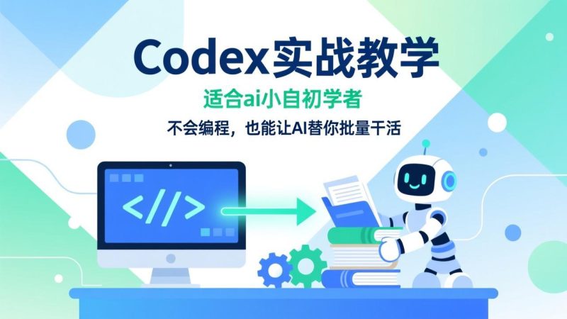 Codex实战教学，适合ai小白初学者，不会编程，也能让AI替你批量干活-千尺浪