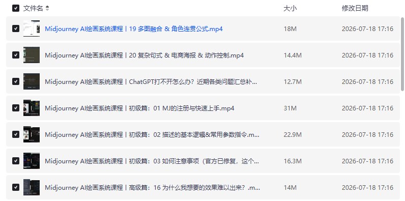 Midjourney AI绘画系统课【学习资料】-千尺浪