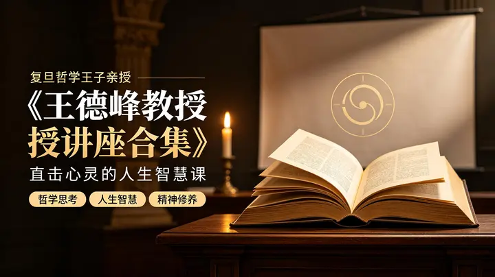 《王德峰教授讲座合集》｜复旦哲学王子亲授｜直击心灵的人生智慧课