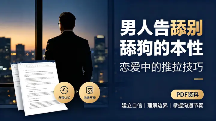 《男人告别舔狗的本性》《恋爱中的推拉技巧》PDF-千尺浪