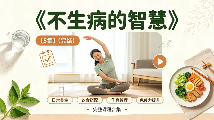 中医课程《不生病的智慧》【5集】（完结）