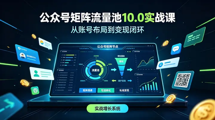 公众号矩阵流量池10.0实战课-千尺浪