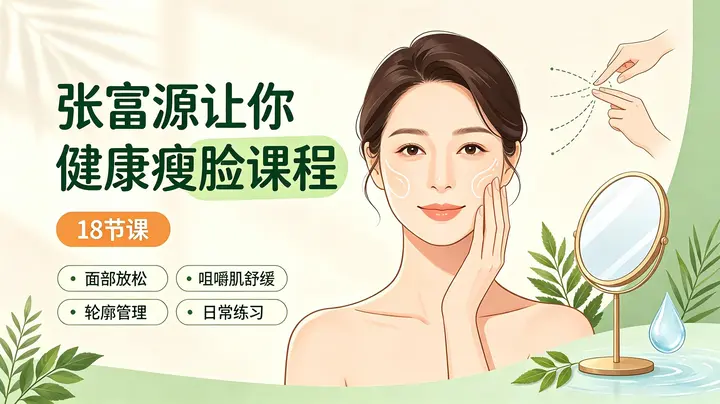 张富源让你健康瘦脸课程18节课-千尺浪