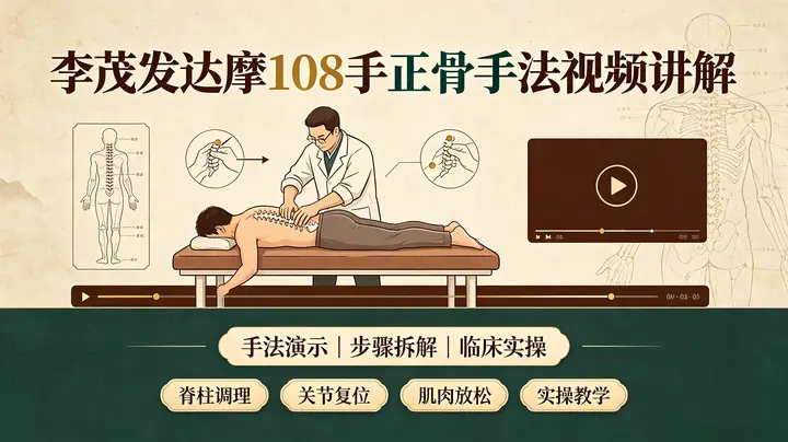 李茂发达摩108手正骨手法视频讲解