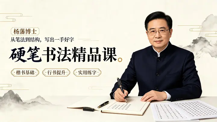 杨藩博士硬笔书法精品课-千尺浪
