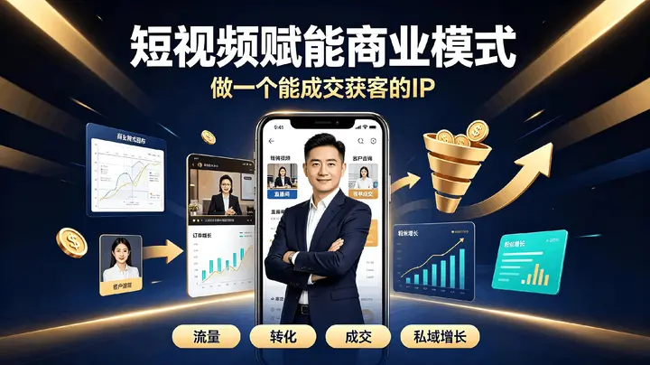 短视频赋能商业模式，做一个能成交获客的IP-千尺浪