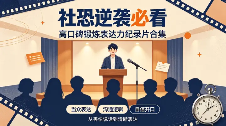 社恐逆袭必看｜高口碑锻炼表达力纪录片合集-千尺浪