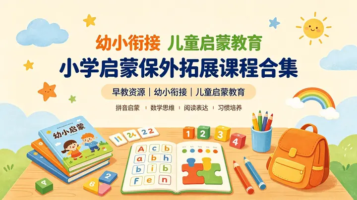 【小学启蒙保外拓展课程合集】｜早教资源｜幼小衔接｜儿童启蒙教育