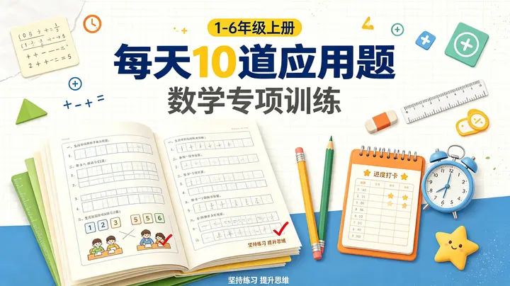 1-6年级上册数学每天10道应用题-千尺浪