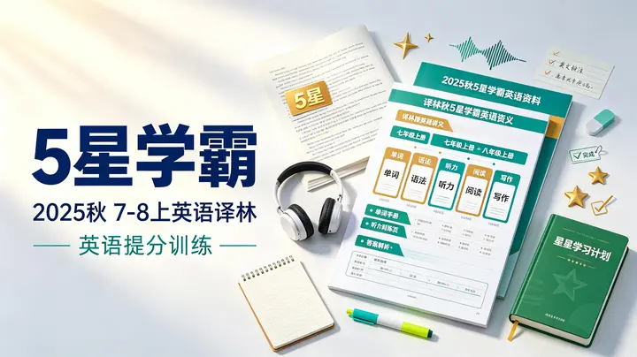 2025秋《5星学霸》7-8上英语译林-千尺浪
