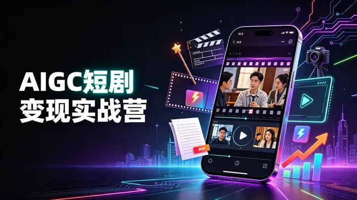 AIGC短剧变现实战营｜AI创作｜短剧制作