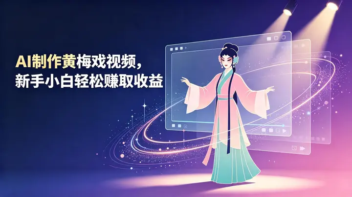 AI制作黄梅戏视频，新手小白轻松赚取收益