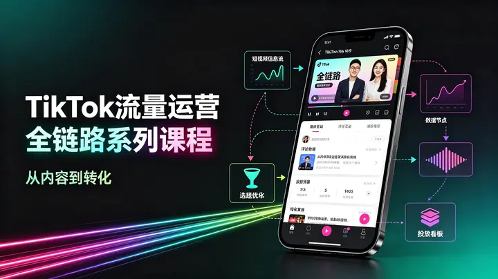 TikTok流量运营全链路系列课程-千尺浪