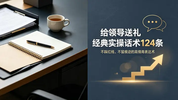 《给领导送礼经典实操话术124条》:不踩红线、不留痕迹的高情商表达术-千尺浪