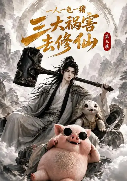 一人一龟一猪，三大祸害去修仙第三季一人一龟一猪三大祸害去修仙第三季（141集）AI短剧