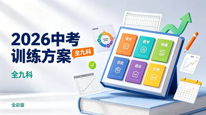 一本《2026中考训练方案·全彩版 (全九科) 》-千尺浪
