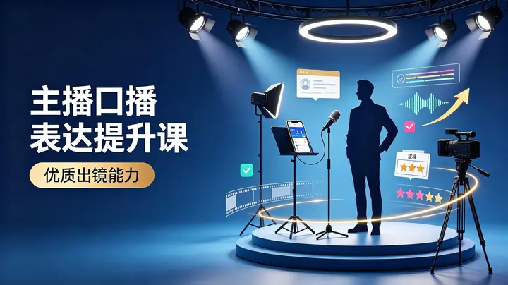 主播口播表达提升课：打造全方位优质出镜能力-千尺浪