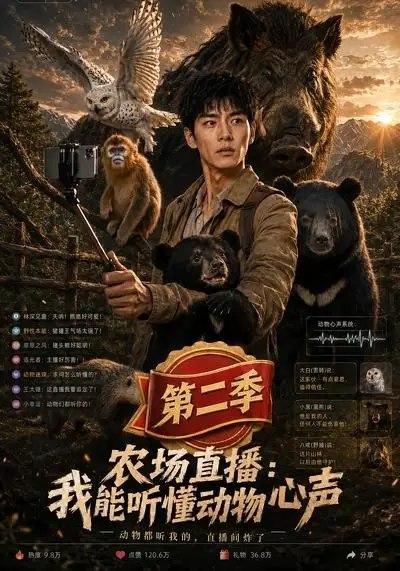 农场直播：我能听懂动物心声第二季农场直播我能听懂动物心声第二季（96集） AI短剧