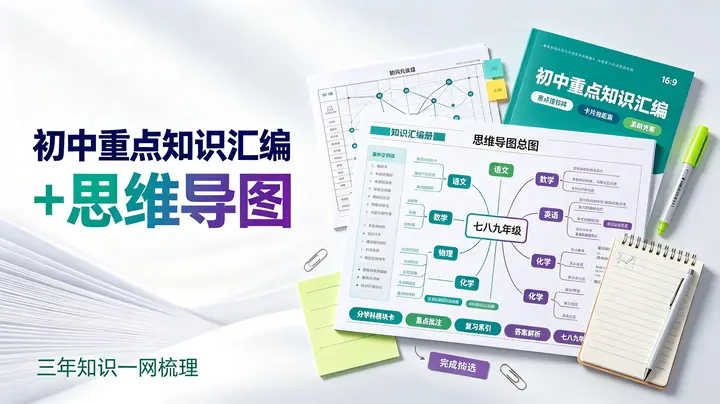 初中重点知识汇编+思维导图 七八九年级-千尺浪