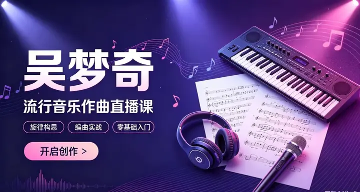 吴梦奇流行作曲直播精品课-千尺浪