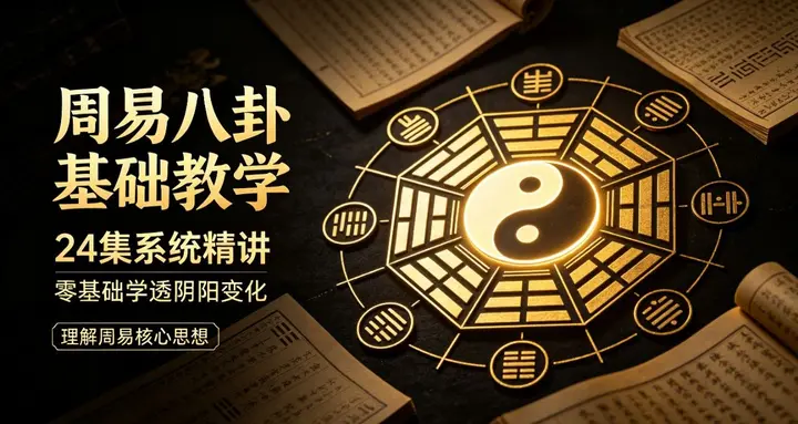 周易八卦基础教学二十四集课程-千尺浪