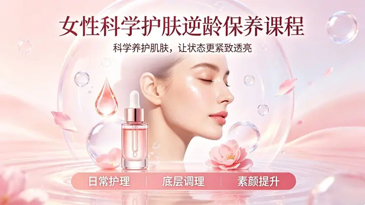 女性科学护肤逆龄保养课程