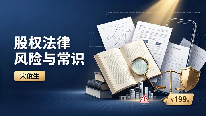 宋俊生：《股权法律风险与常识》 抖音同款199元-千尺浪