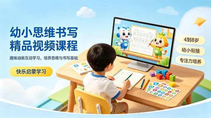 幼小衔接思维书写精品视频课-千尺浪