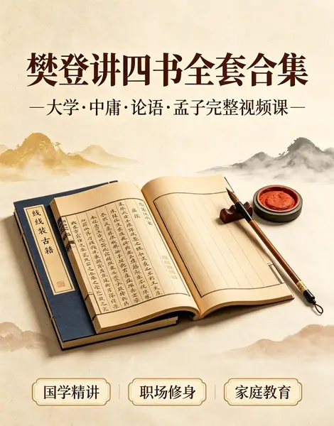 樊登讲【四书】全套｜《论语》《中庸》《孟子》《大学》