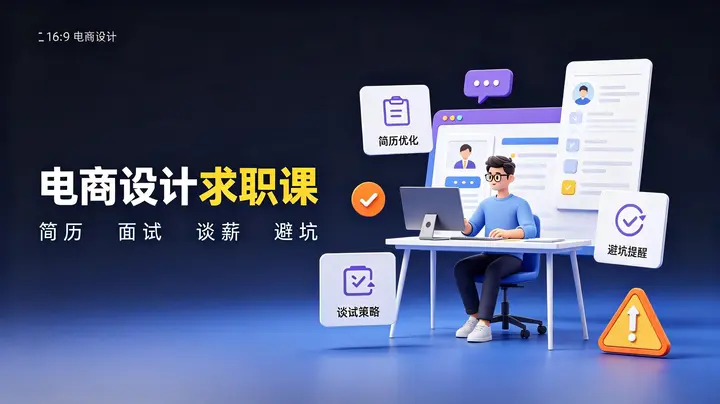 电商设计求职课｜简历吸睛 + 面试高能 + 谈薪技巧 + 避坑指南-千尺浪
