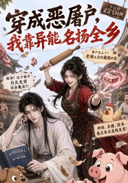 穿成恶屠户，我靠异能名扬全乡&穿成恶屠户我靠异能名扬全乡（70集）AI短剧-千尺浪