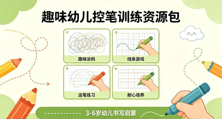 趣味幼儿控笔训练资源包