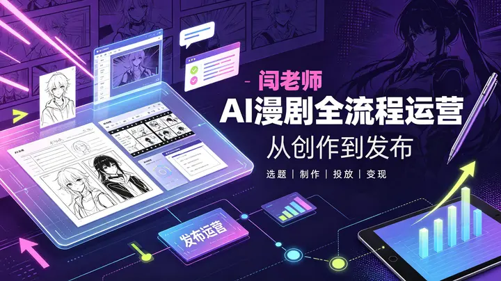 闫老师AI漫剧全流程运营教学