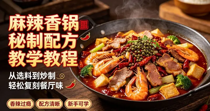 麻辣香锅秘制配方教学教程-千尺浪