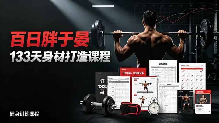 PT健身华哥：百日胖于晏 133天身材打造课程-千尺浪