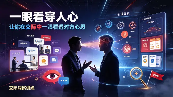 《一眼看穿人心 》：让你在交际中一眼看透对方心思-千尺浪