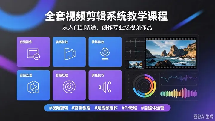 全套视频剪辑系统教学课程