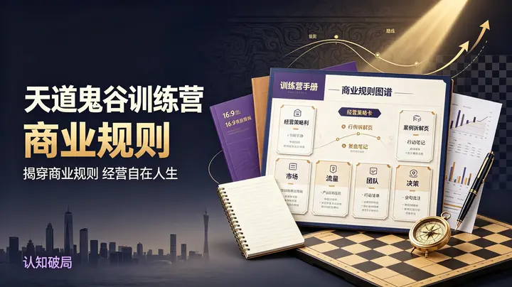 天道鬼谷训练营，揭穿商业规则经营自在人生-千尺浪