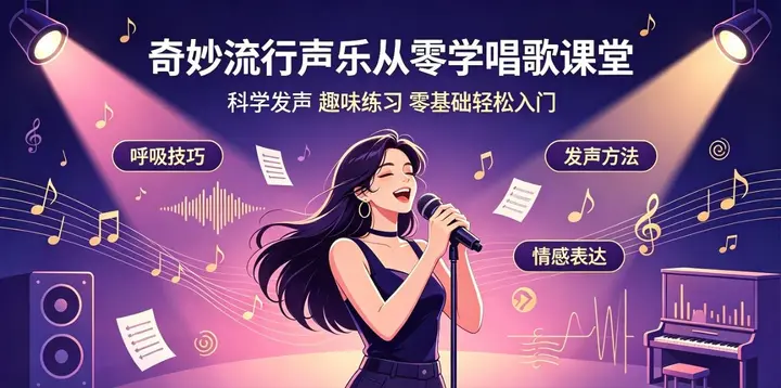奇妙流行声乐从零学唱歌课堂