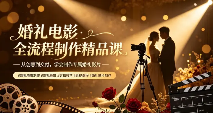 婚礼电影全流程制作精品课-千尺浪