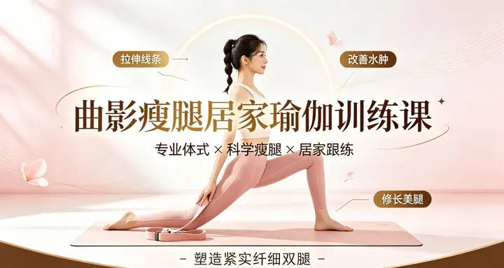 曲影瘦腿居家瑜伽训练课