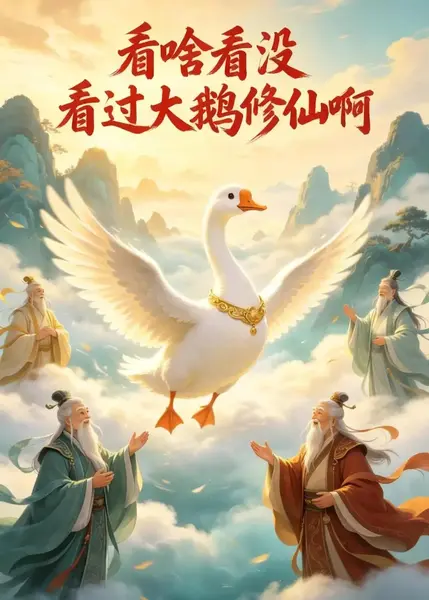 看啥看没看过大鹅修仙啊（54集）AI短剧-千尺浪