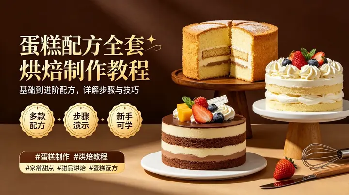 蛋糕配方全套烘焙制作教程