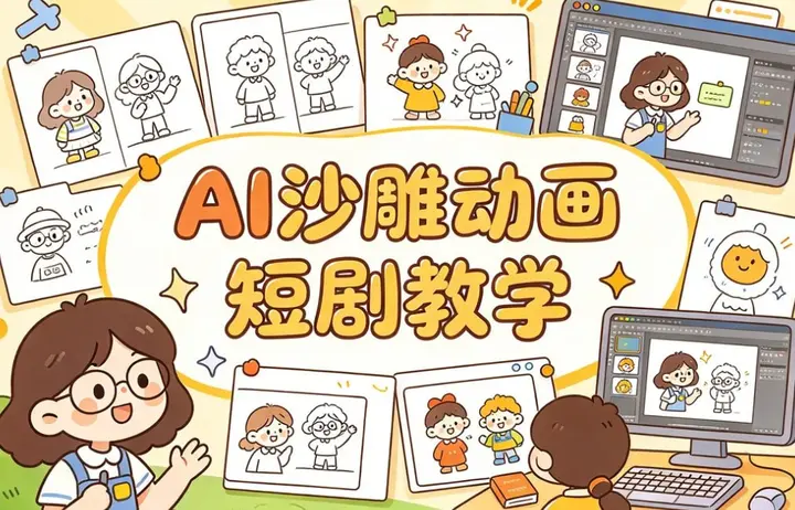 AI沙雕动画短剧教学，新手小白也能解锁多种收益-千尺浪