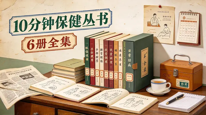 《10分钟保健丛书》6册全集，90年代经典实用保健老书书单-千尺浪